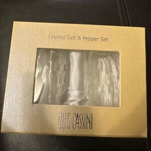 Oleg Cassini Clear Crystal Salt & Pepper Shakers